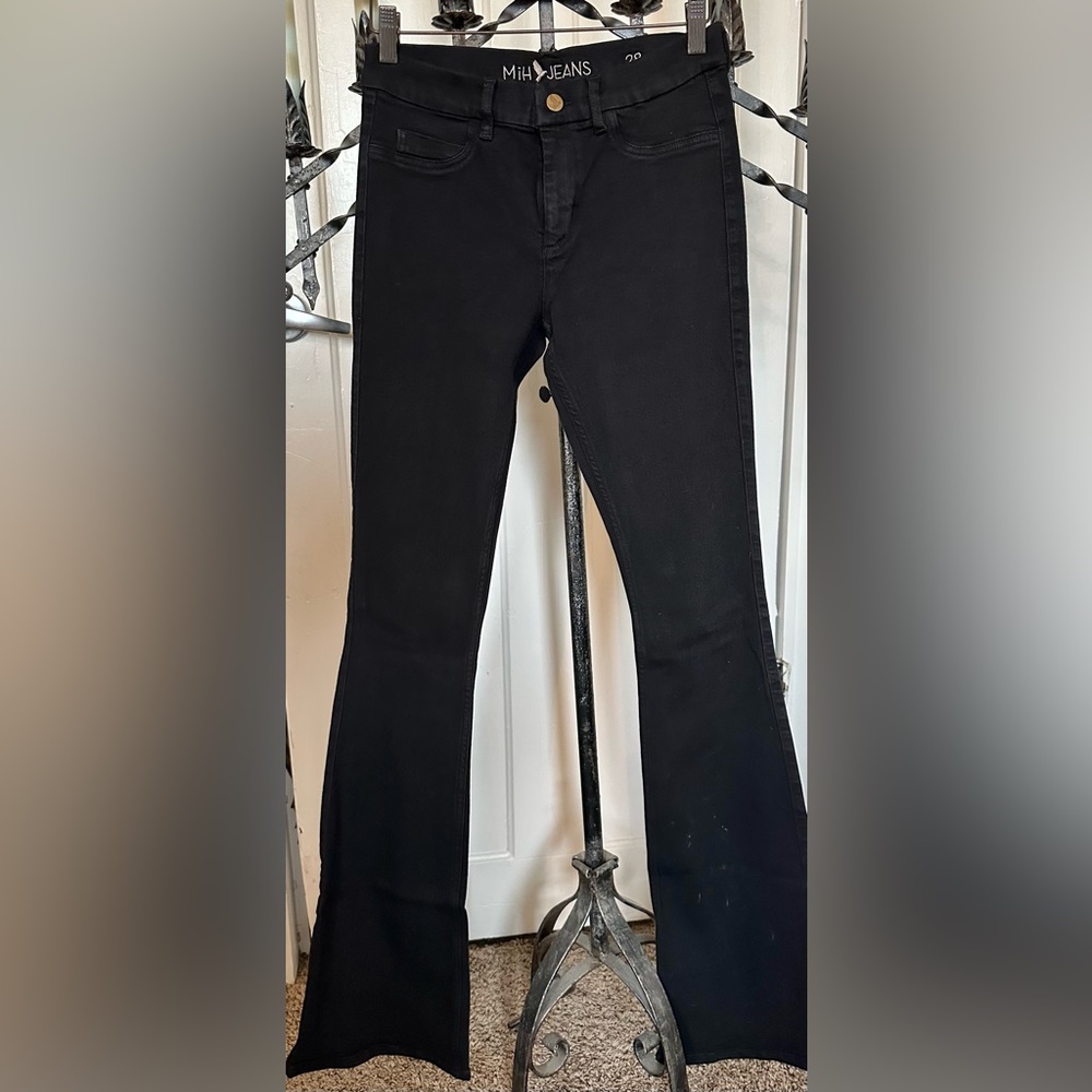 MiH Skinny Marrakesh Kick Flare Pants Black 36" inseam